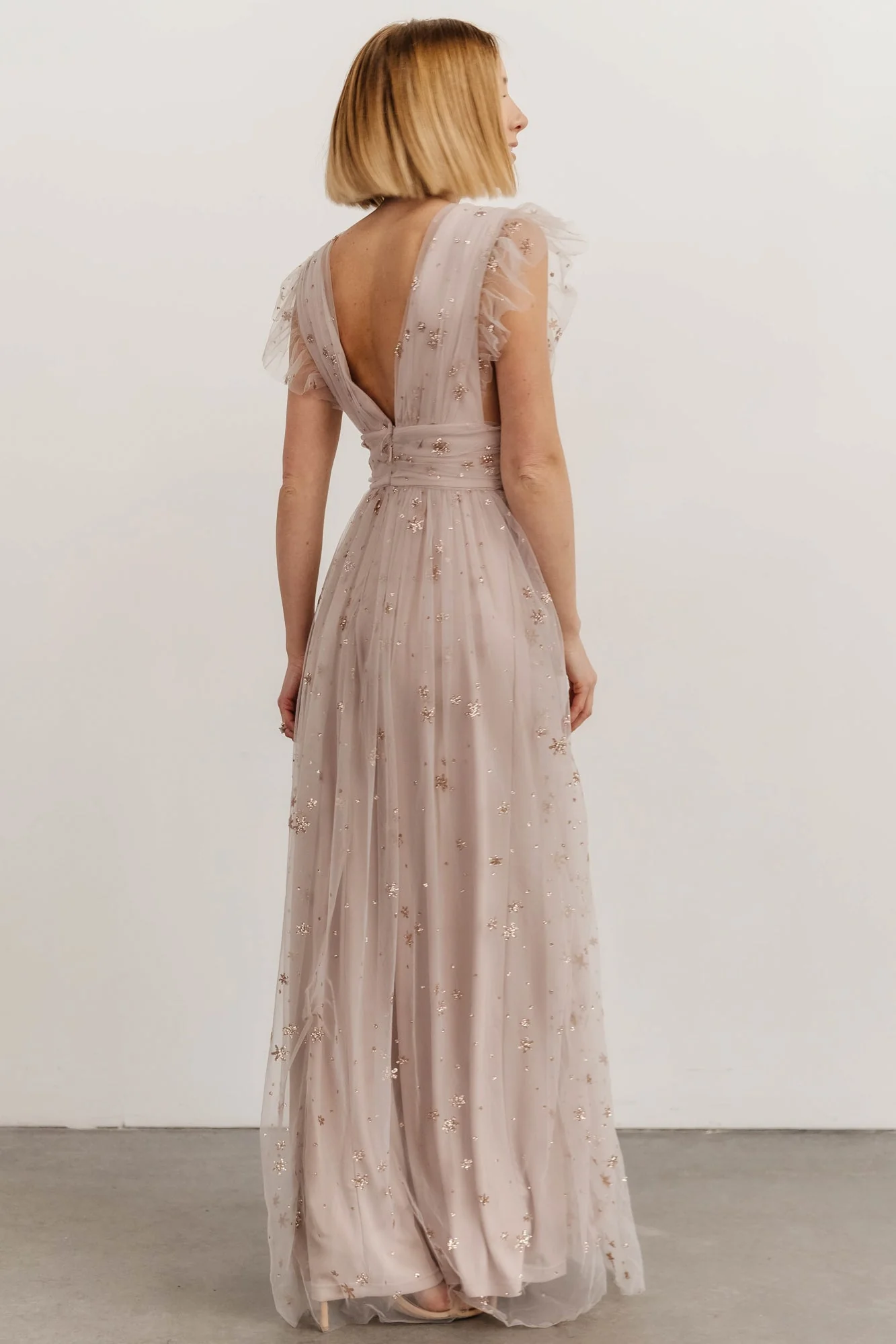 Nova Shimmer Maxi Dress | Dusty Lilac