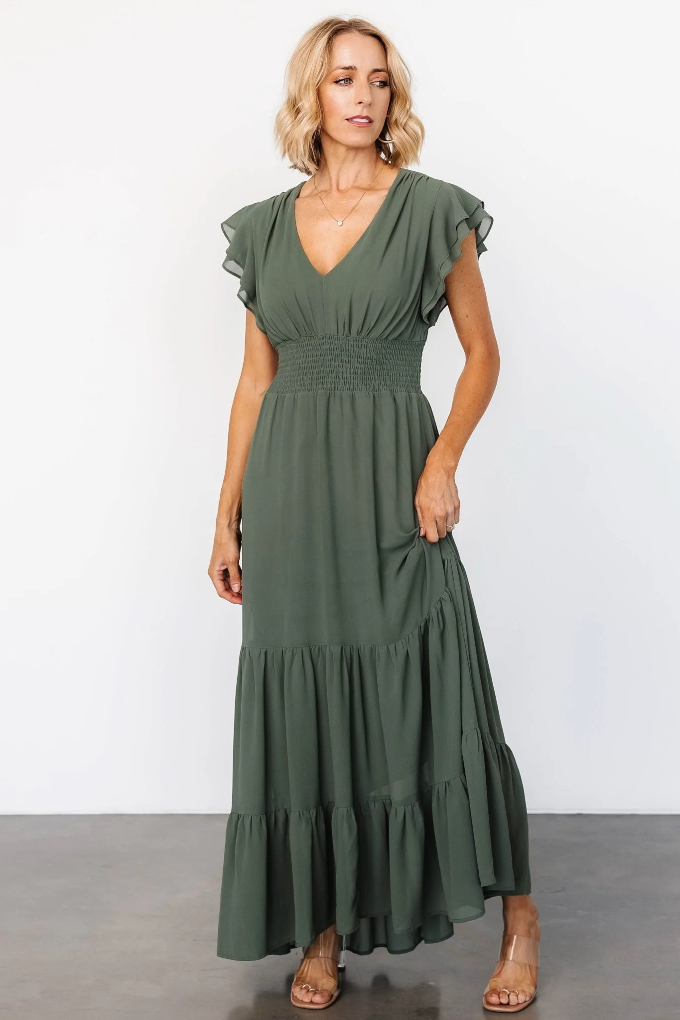 Adelina Maxi Dress | Dark Sage