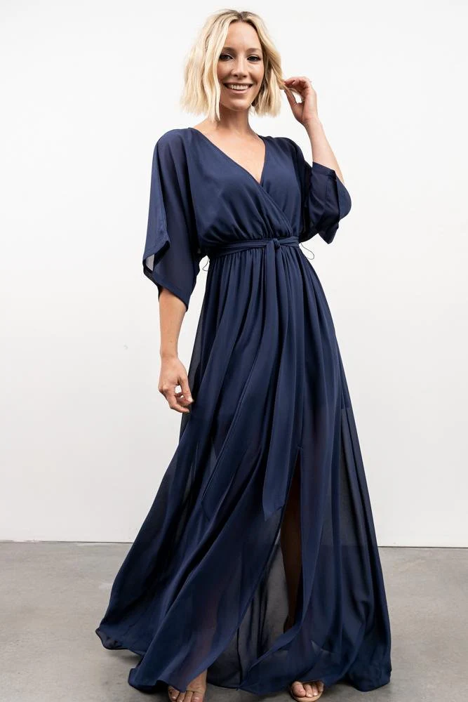 Kia Kimono Maxi Dress | Navy
