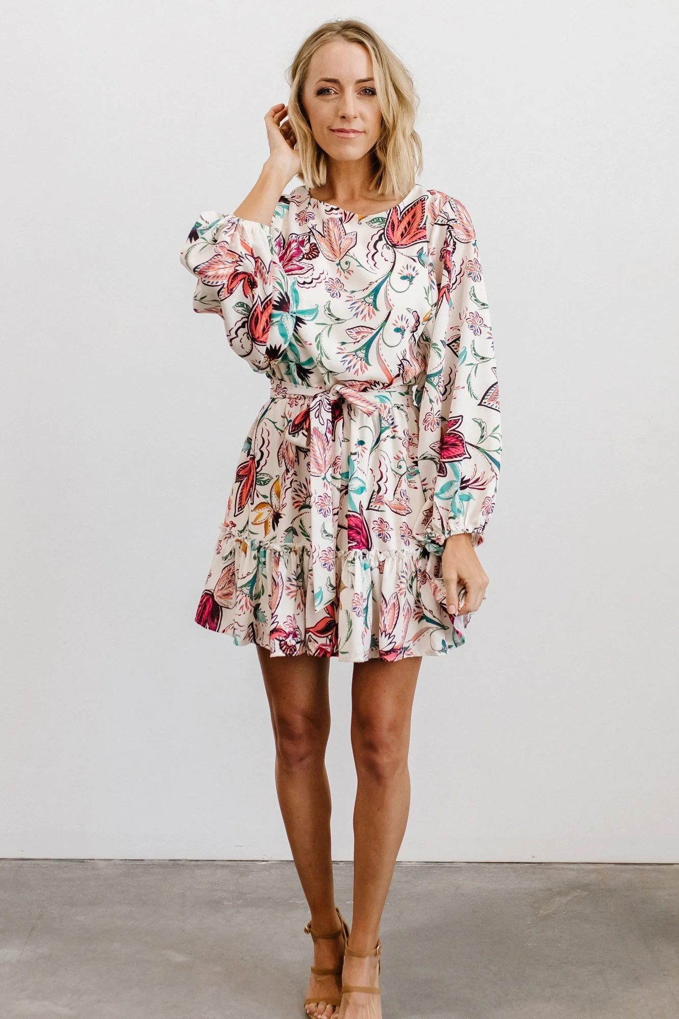 Tally Mini Dress | Off White Multi Print