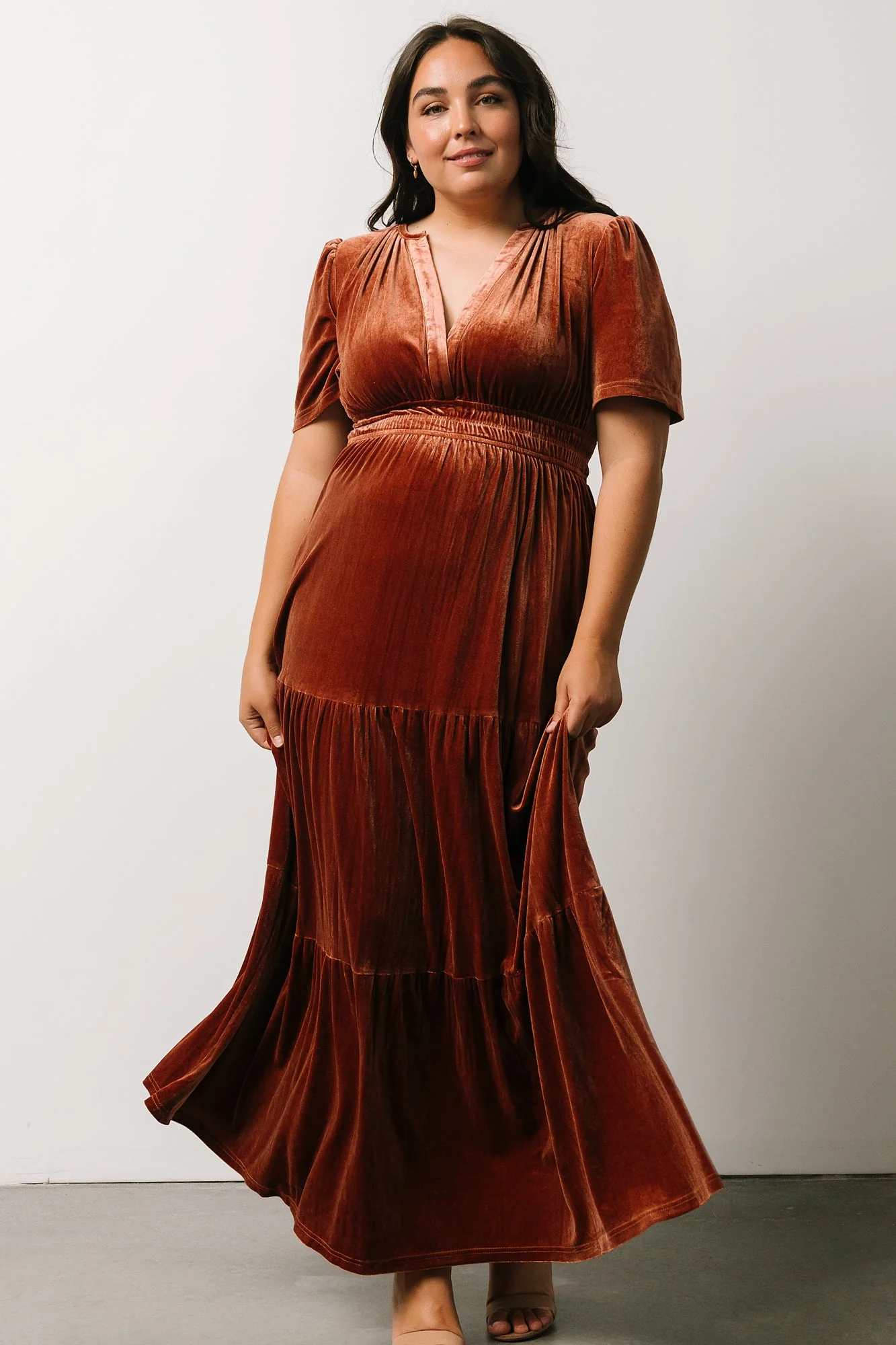 Artemis Velvet Maxi Dress | Dark Spice