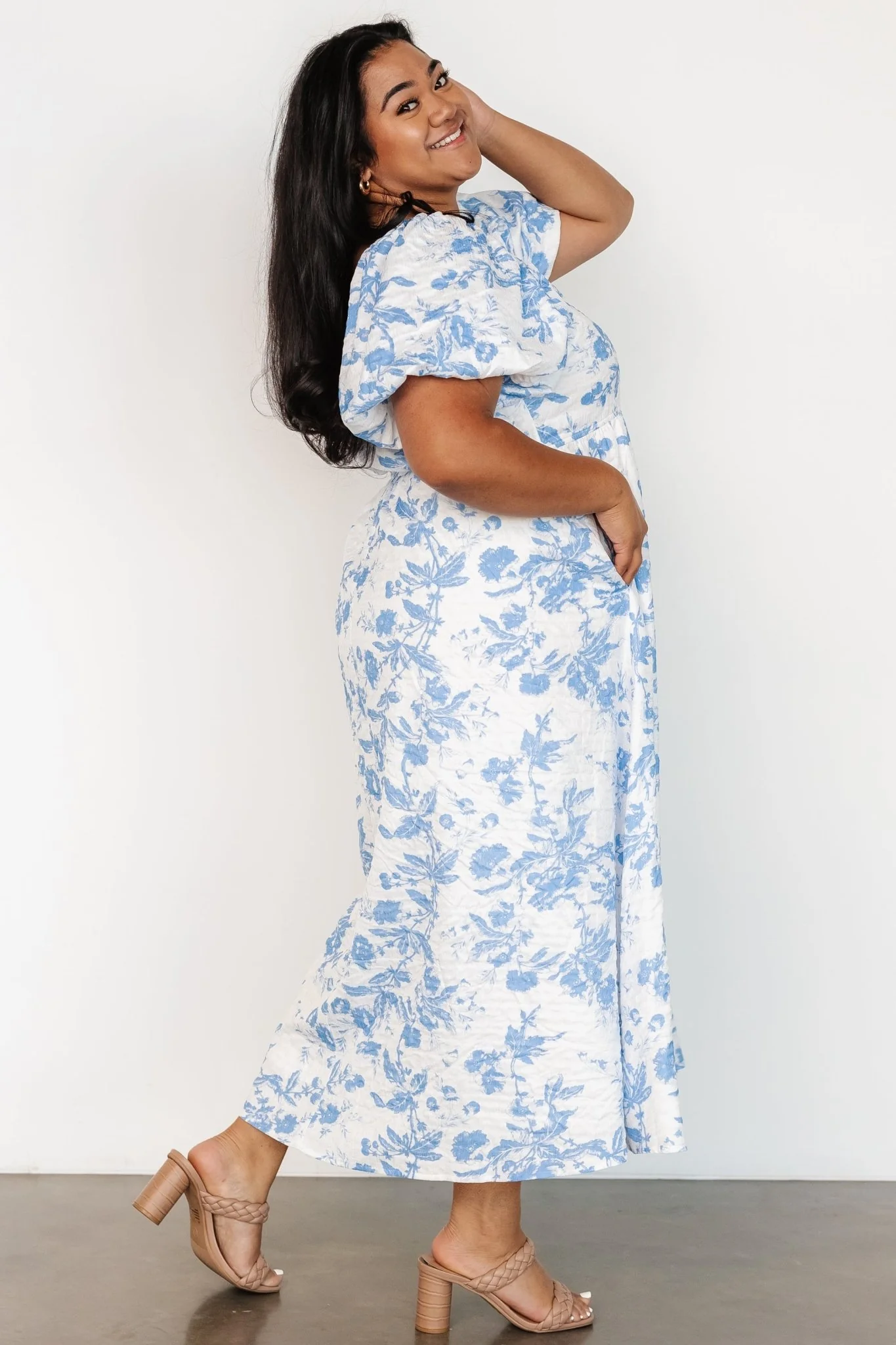 Graceland Maxi Dress | White + Blue Floral
