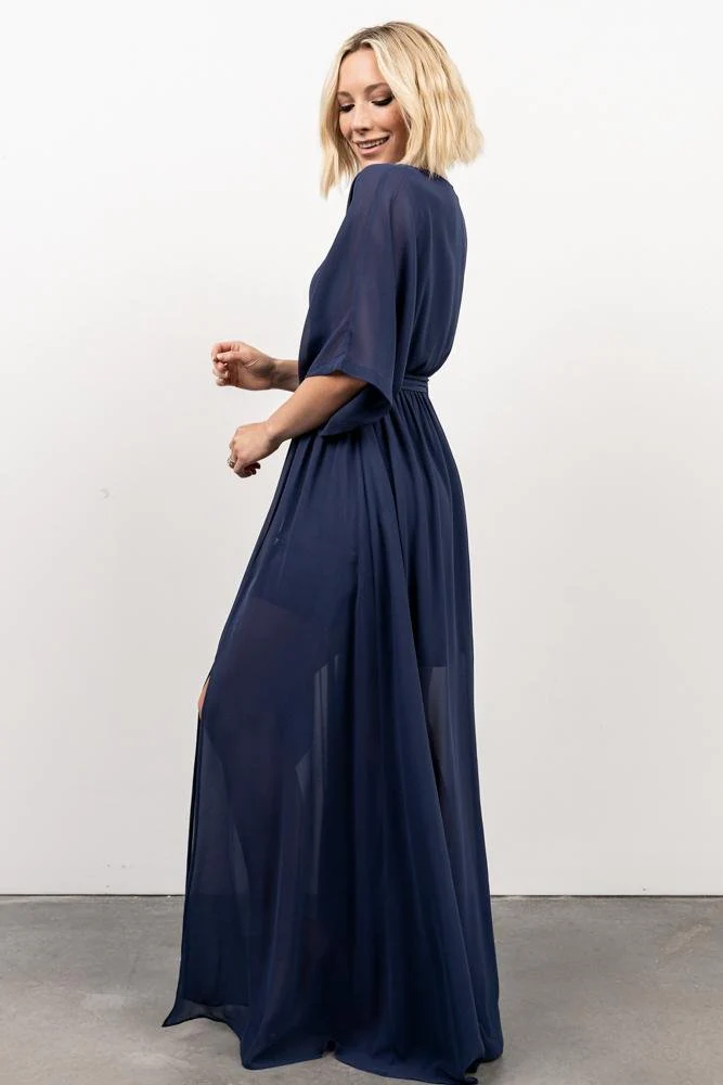 Kia Kimono Maxi Dress | Navy