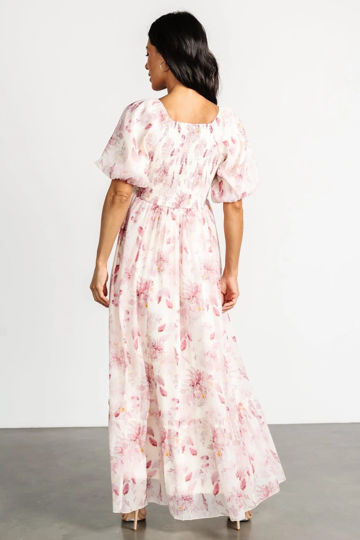 Dalia Maxi Dress | Ivory + Mauve Floral