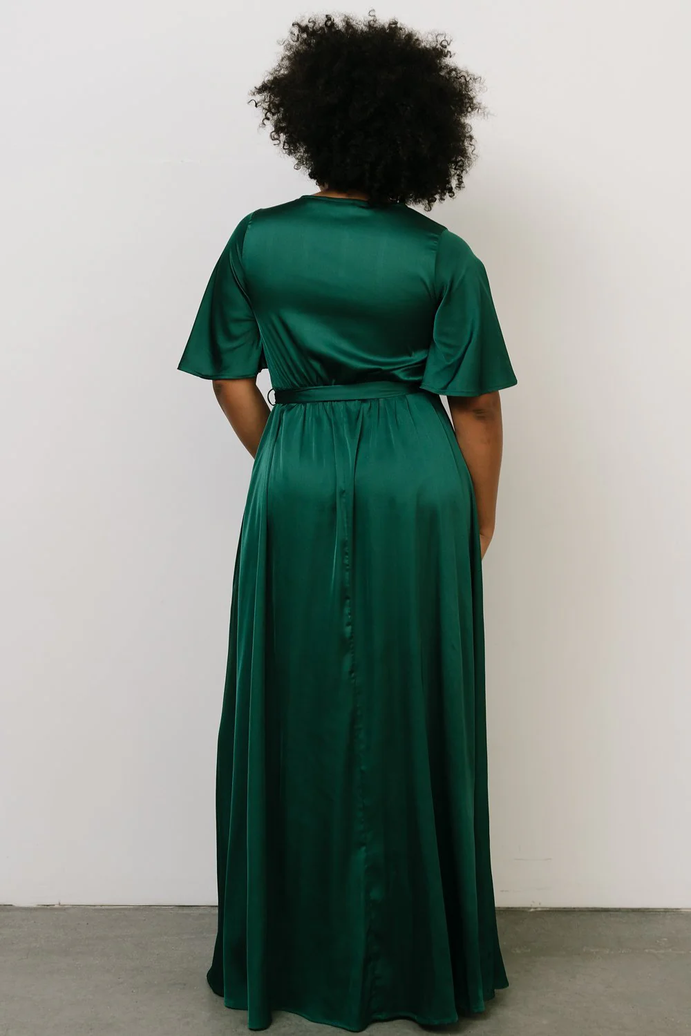 Kensington Satin Maxi Dress | Hunter Green