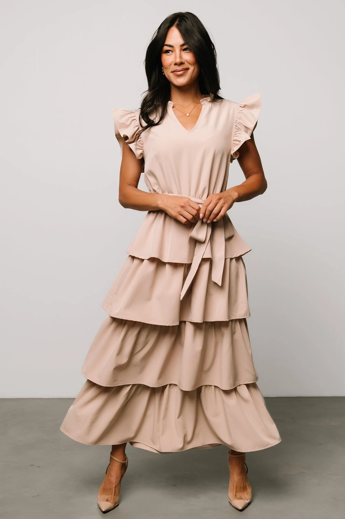 Chrysanthi Tiered Dress | Natural