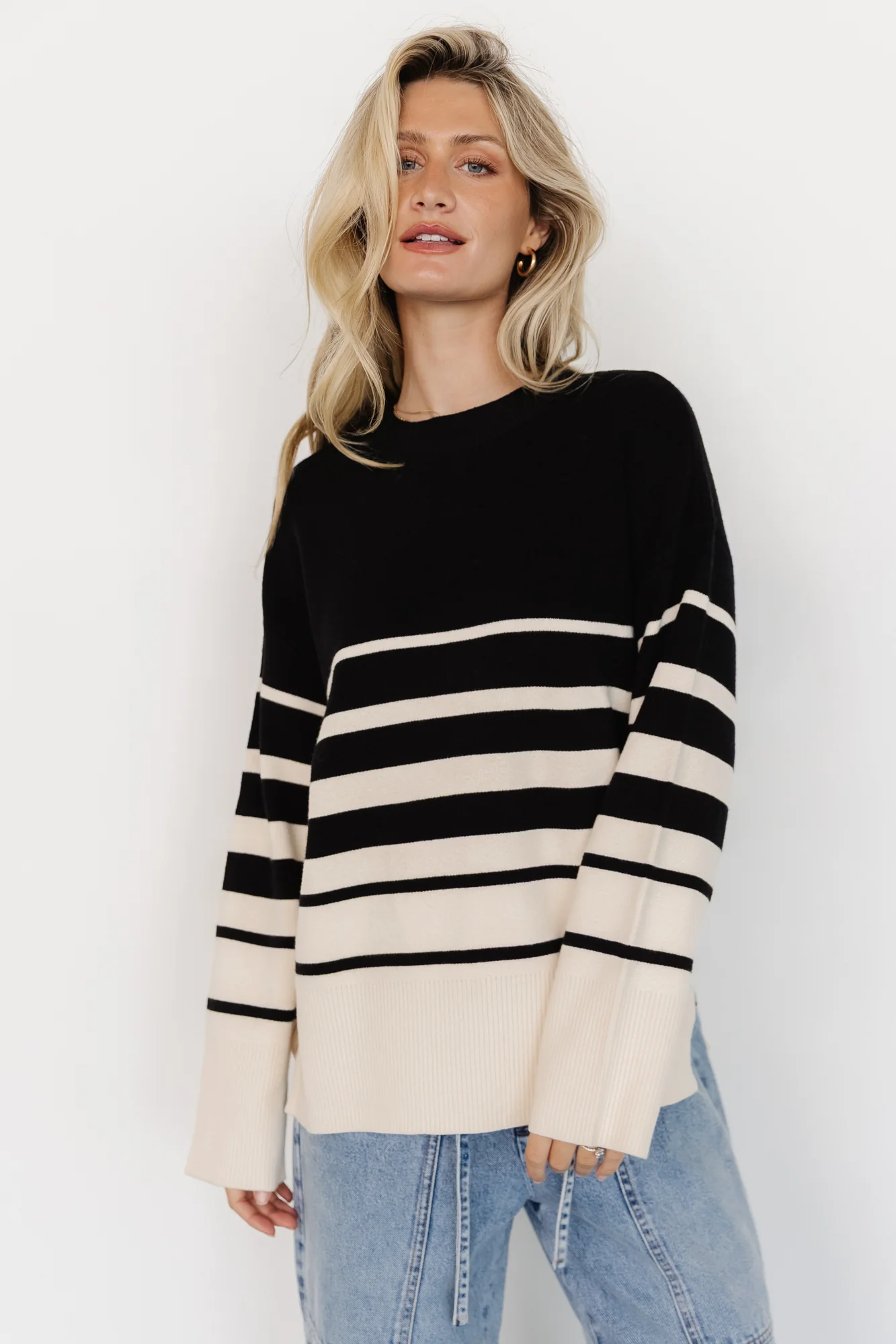 Glasbury Sweater | Black + Ivory
