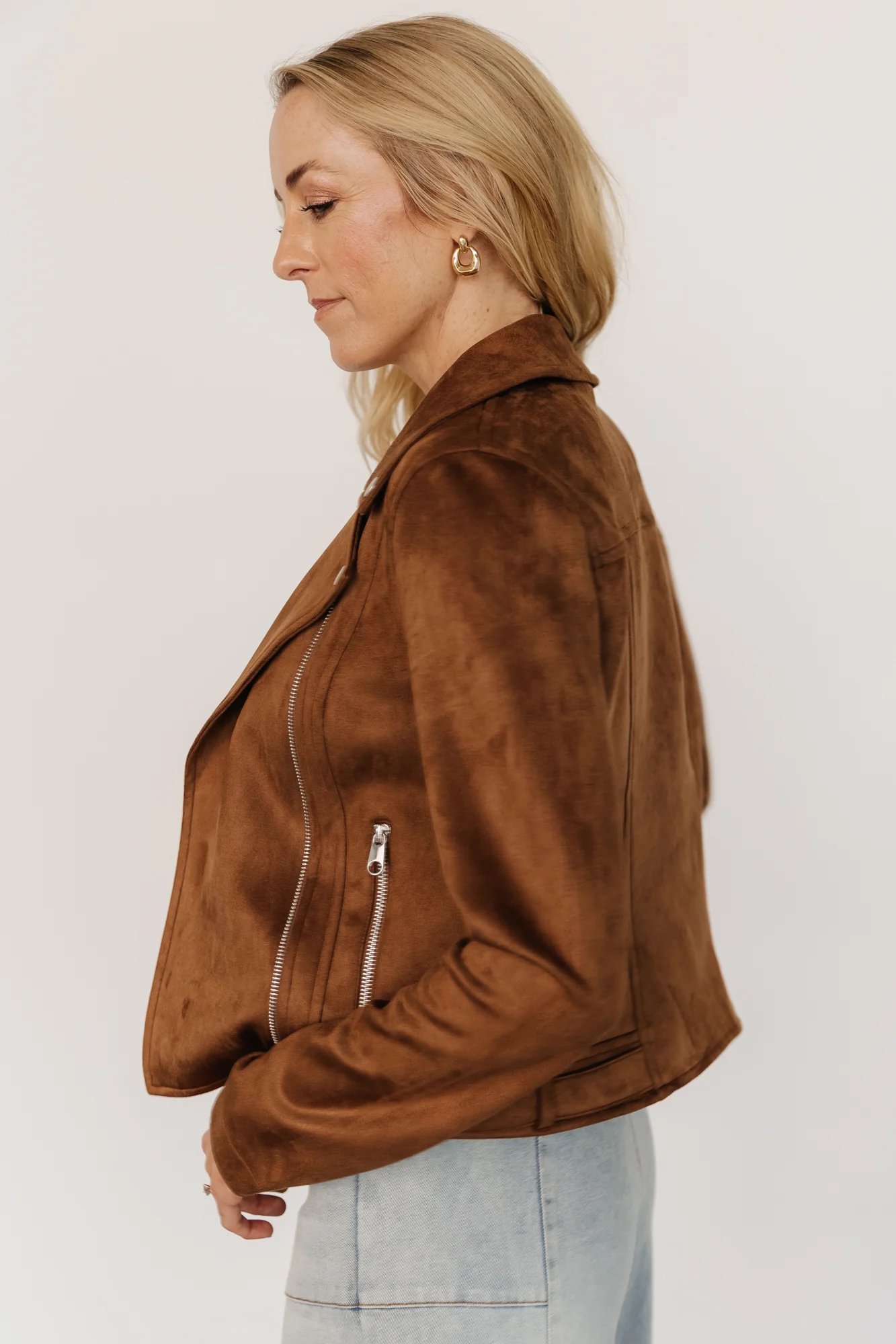 Marisa Faux Suede Jacket | Caramel
