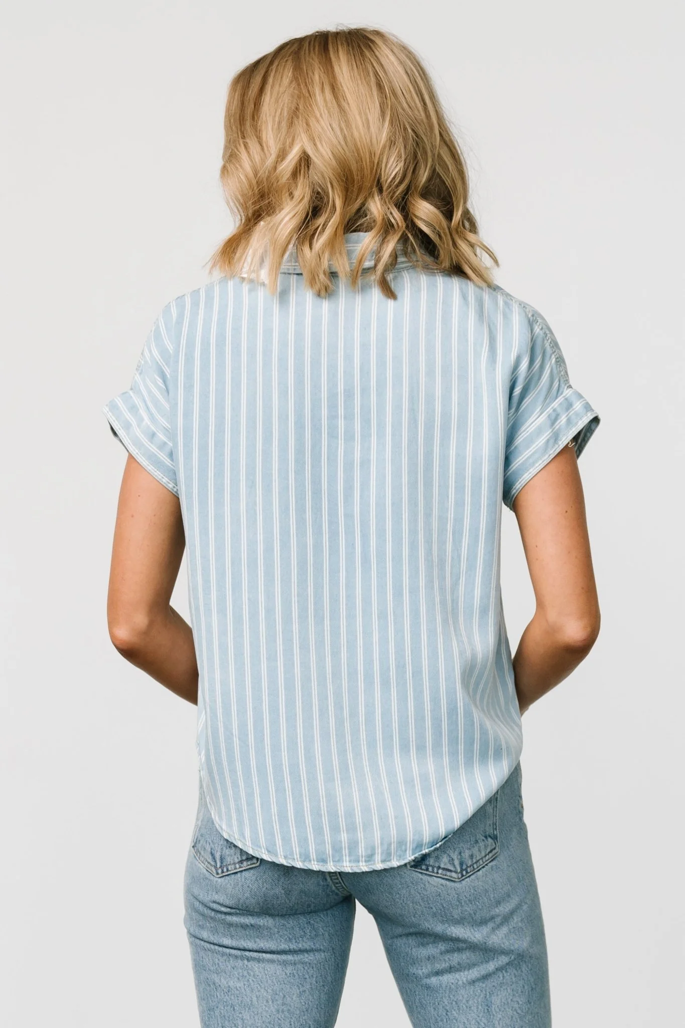 Berkley Striped Top | Denim Blue
