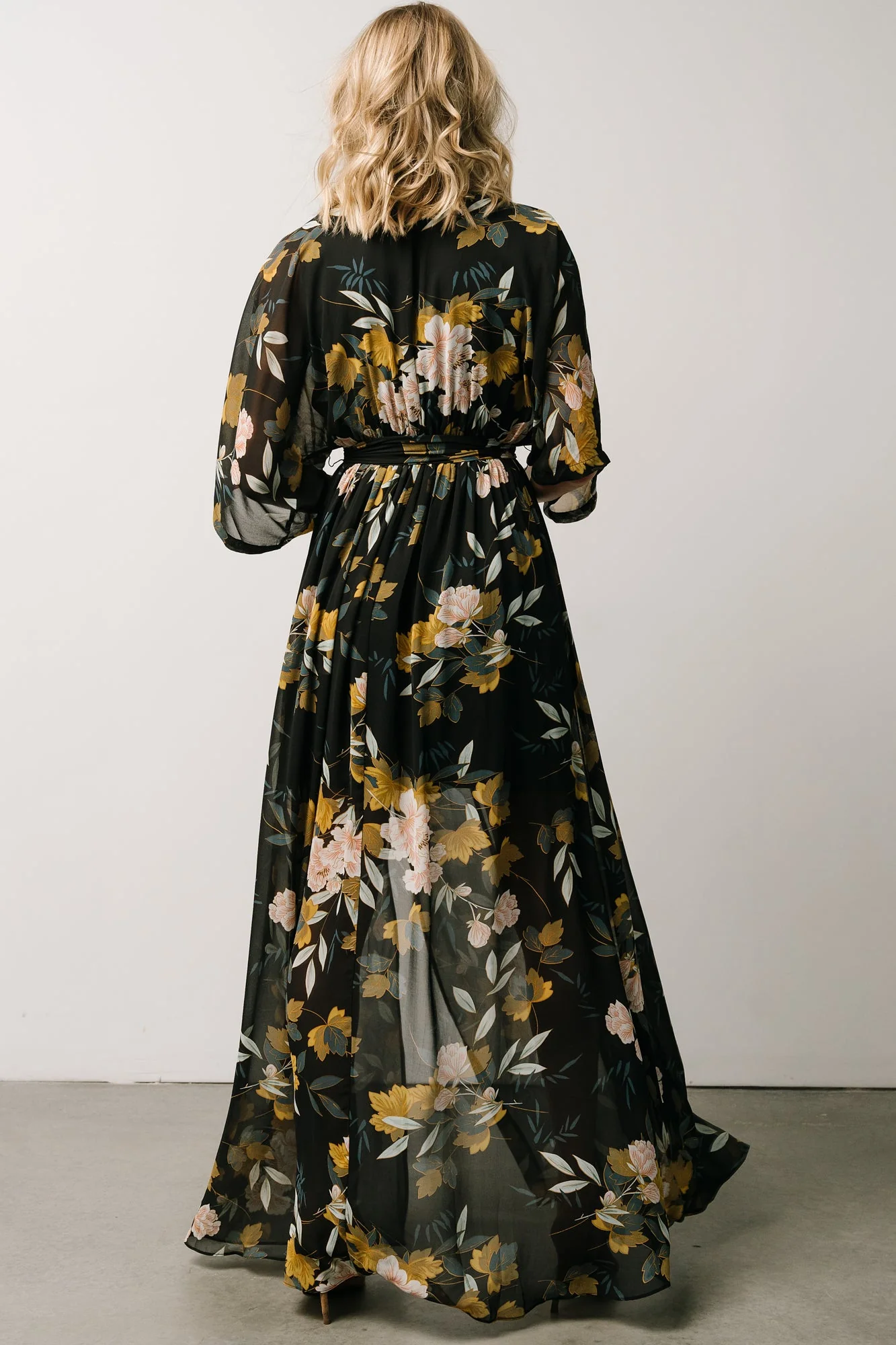 Kia Kimono Maxi Dress | Midnight Floral