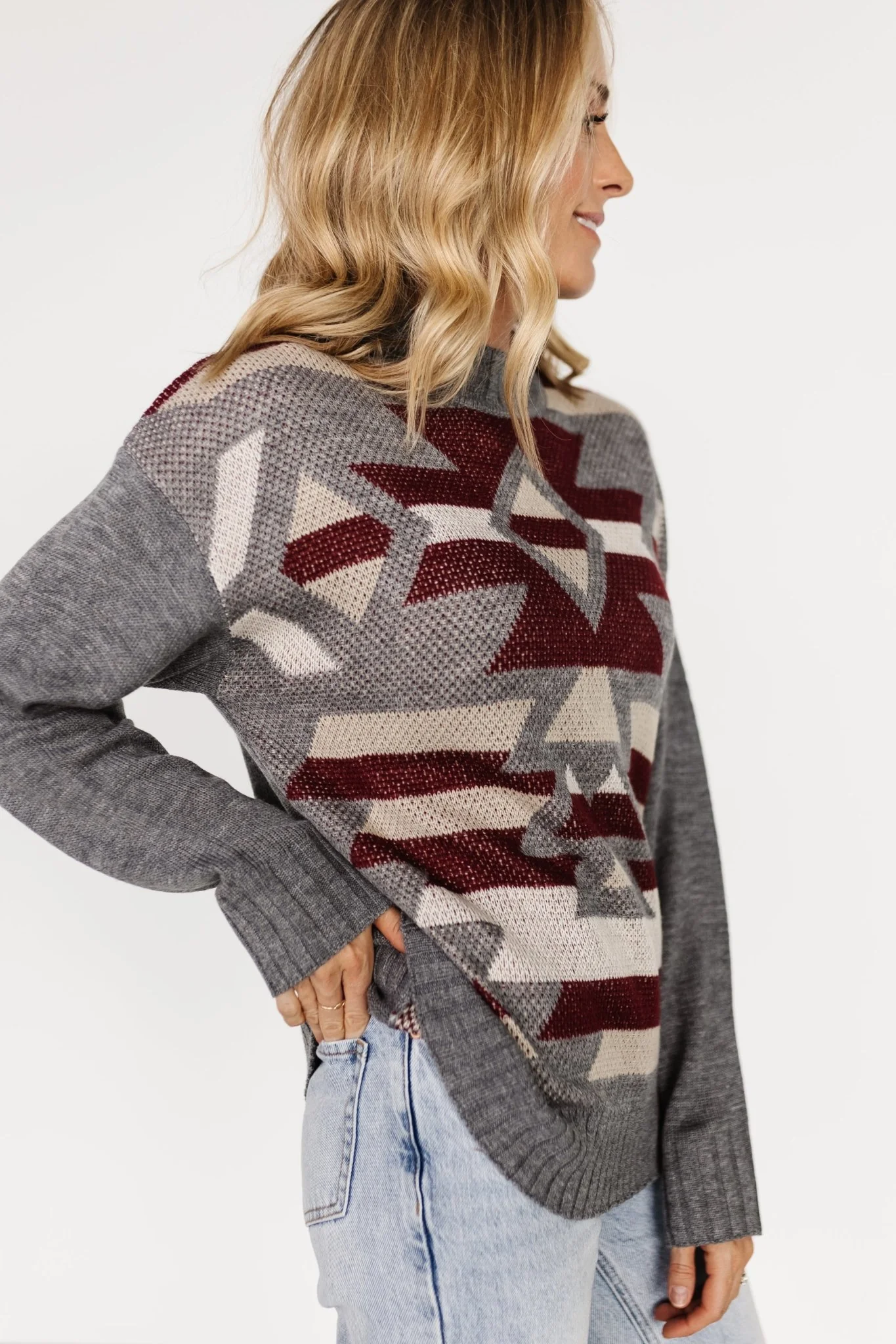 Lolo Knit Sweater | Gray Multi