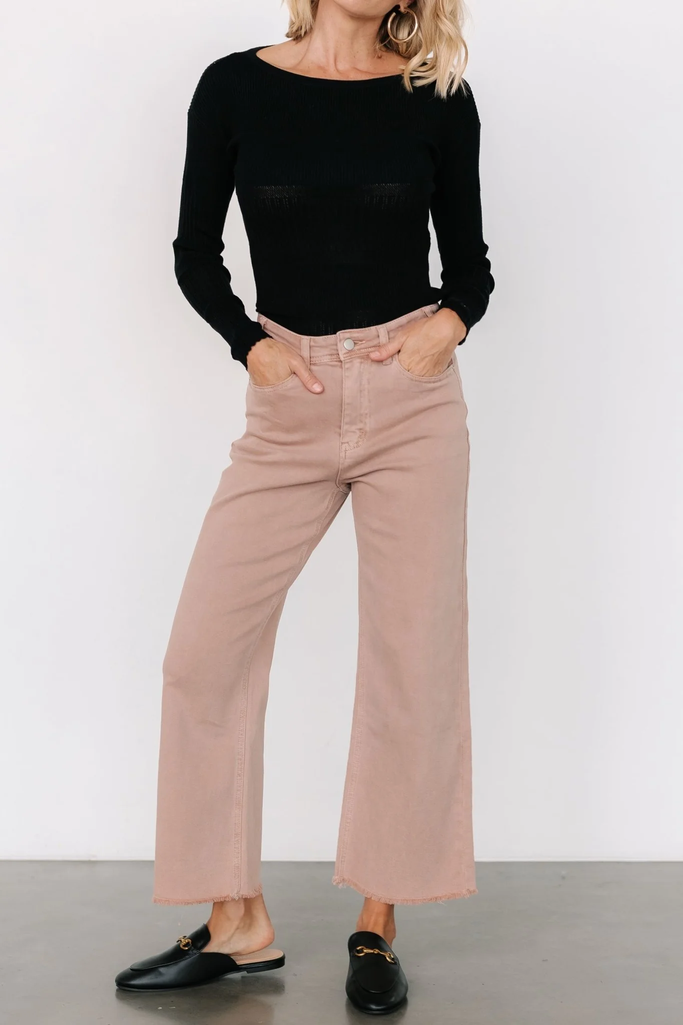 Spence Denim Pants | Dusty Rose