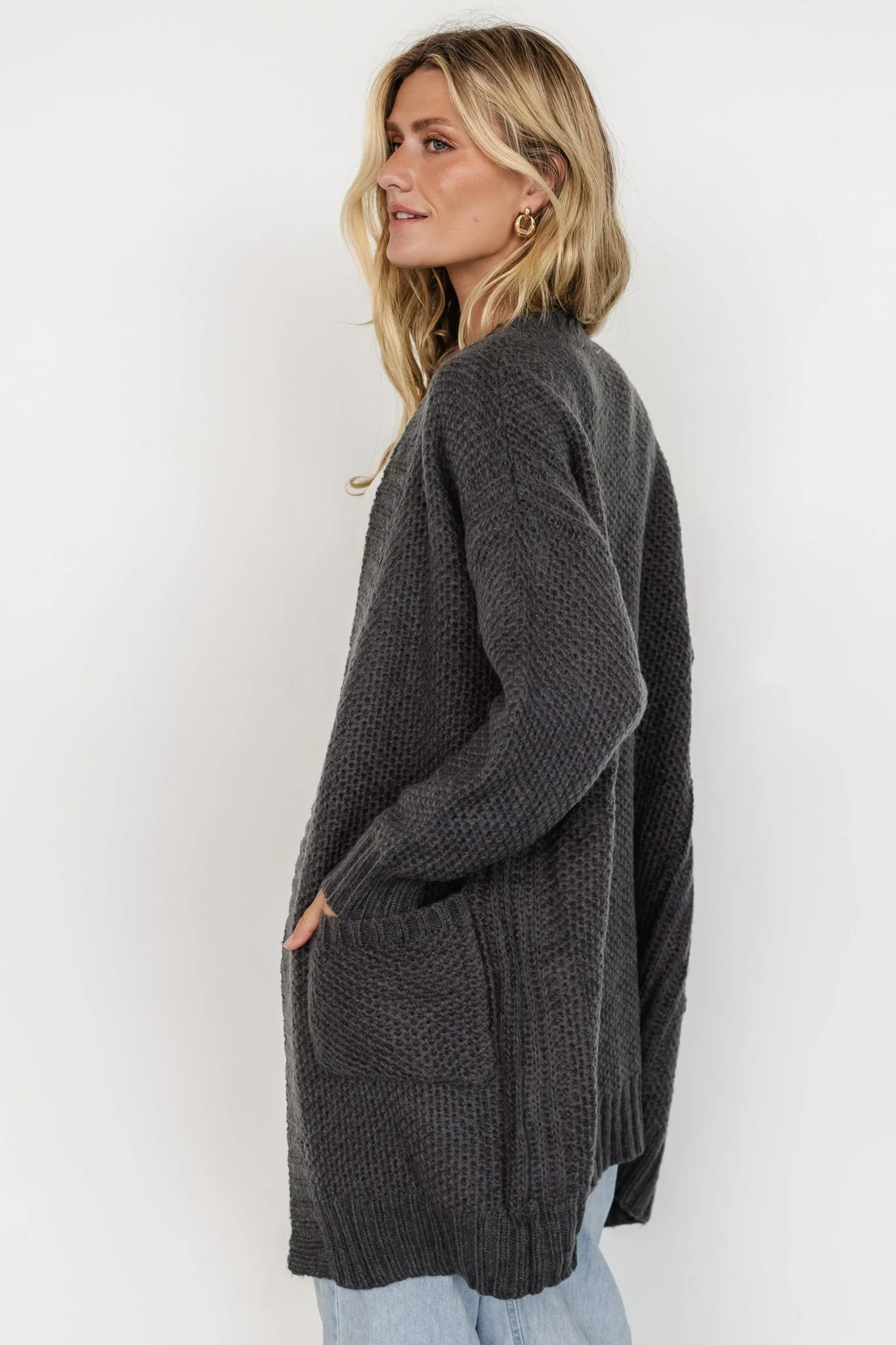 Theodora Knit Cardigan | Charcoal