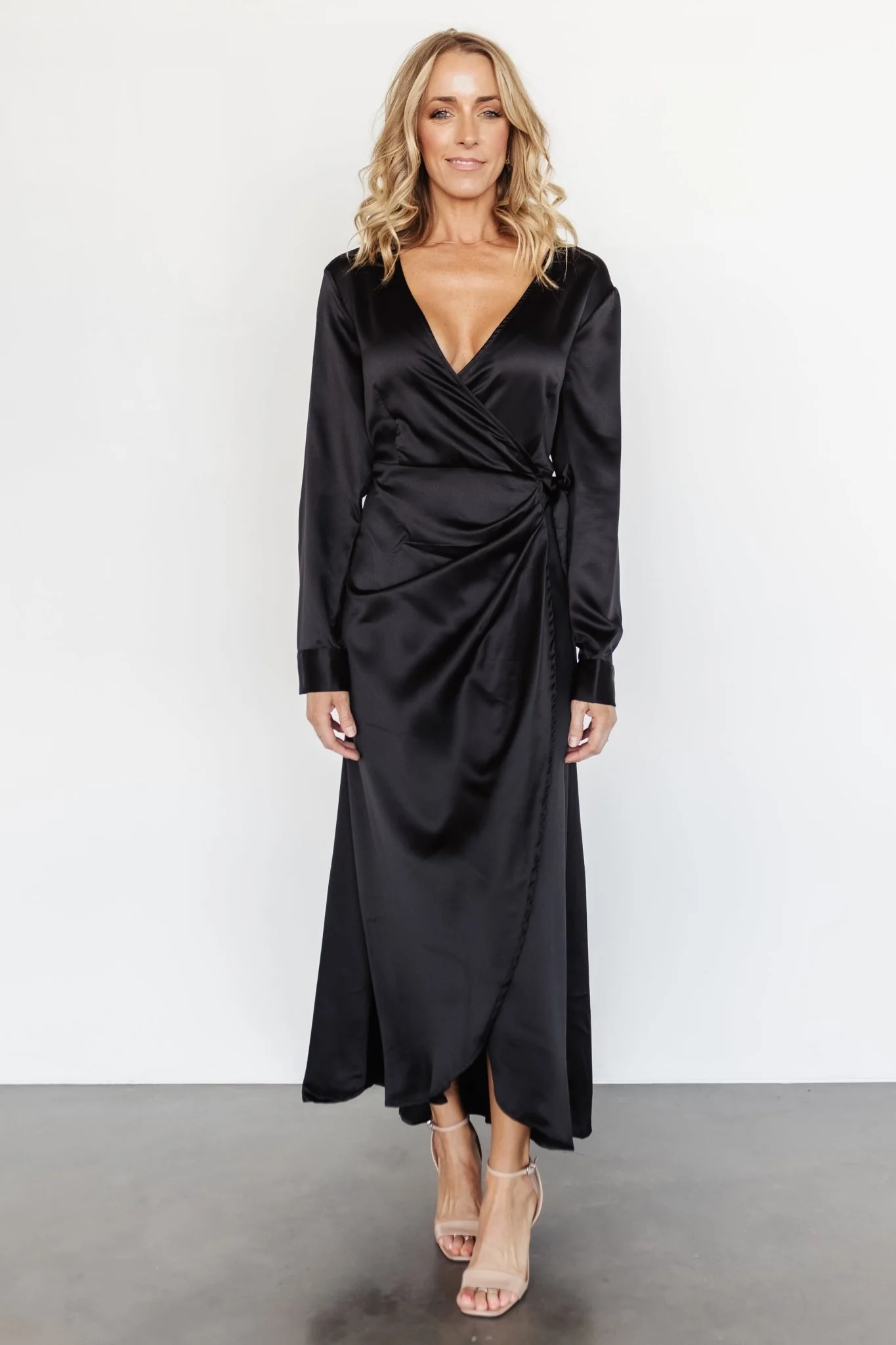 Lawrence Wrap Maxi Dress | Black