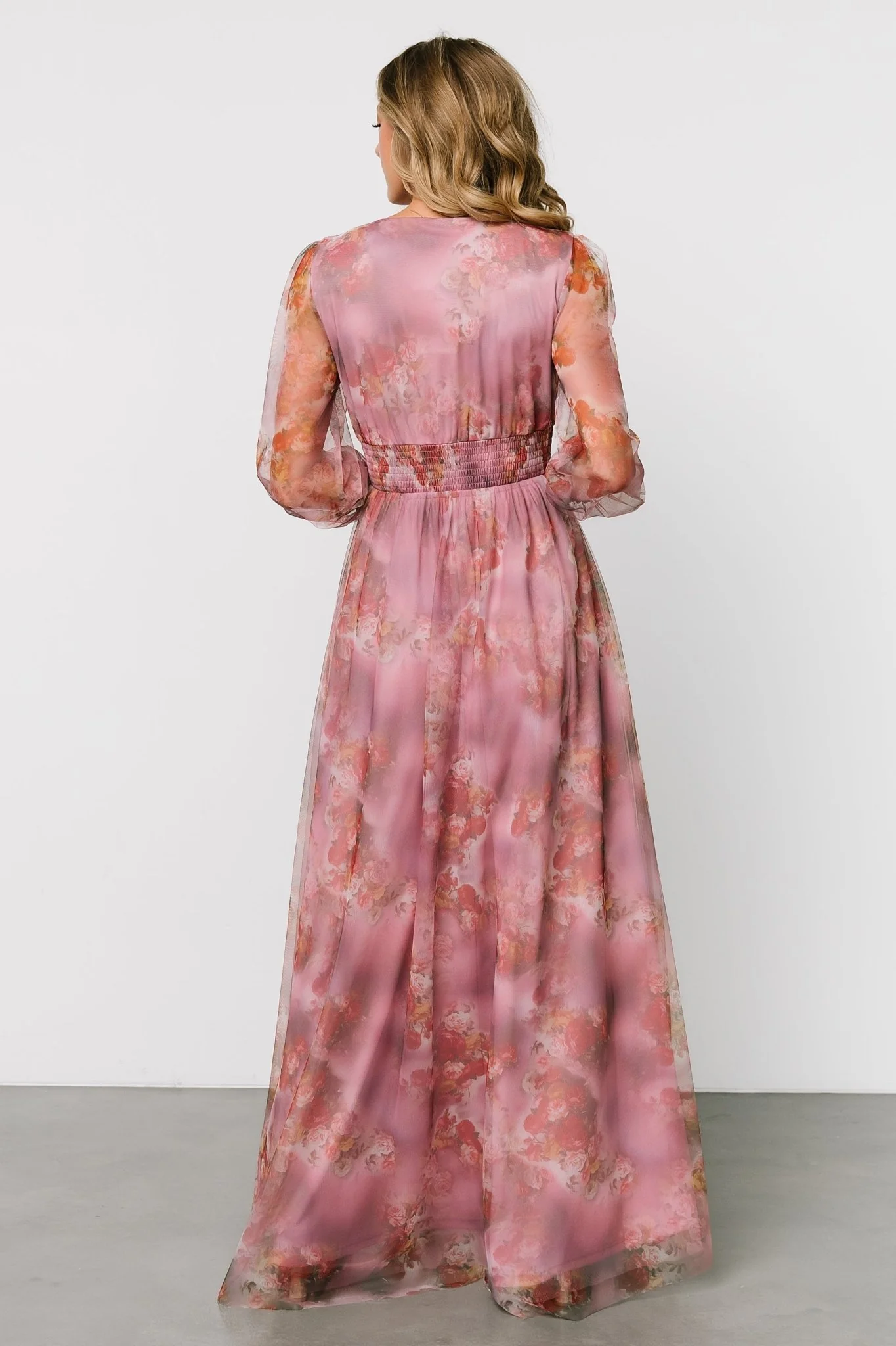 Layla Tulle Maxi Dress | Dusty Orchid Floral