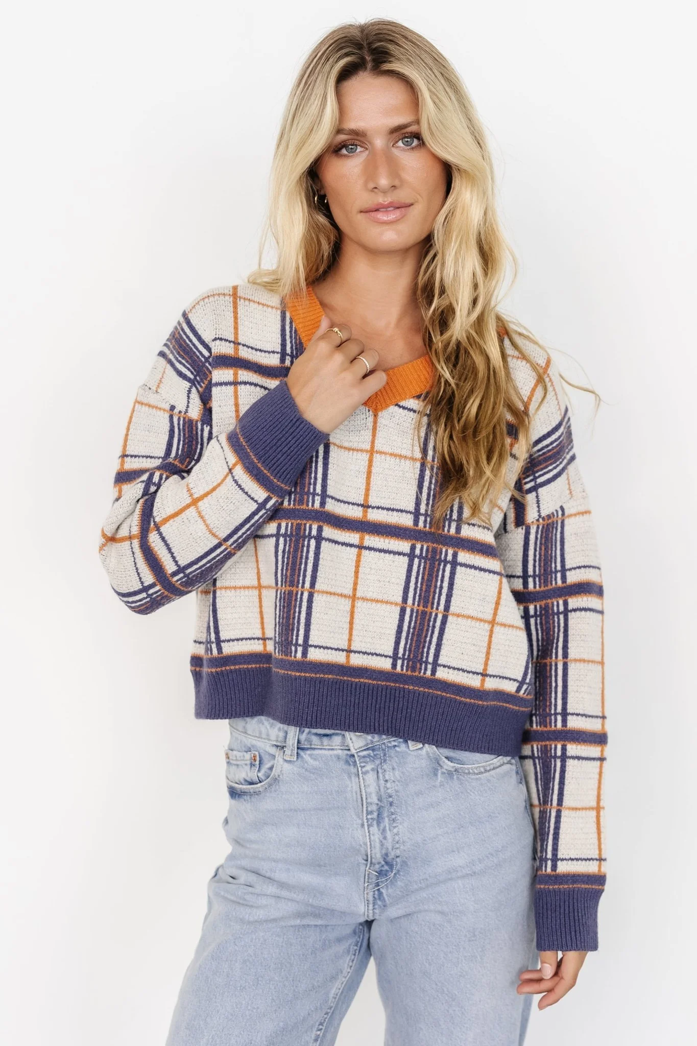 Verbier Sweater | Blue + Orange