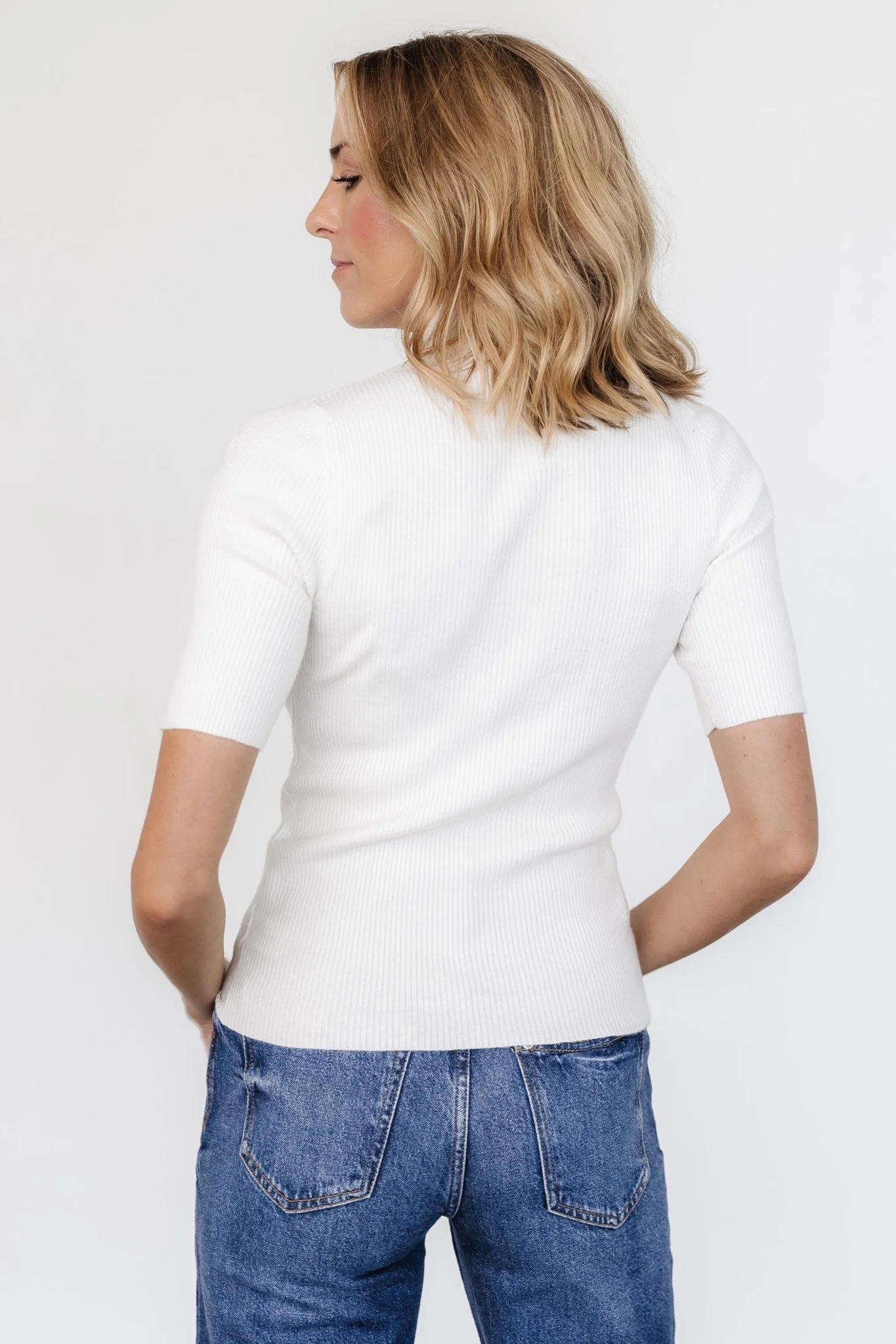 Liel Ribbed Top | Off White