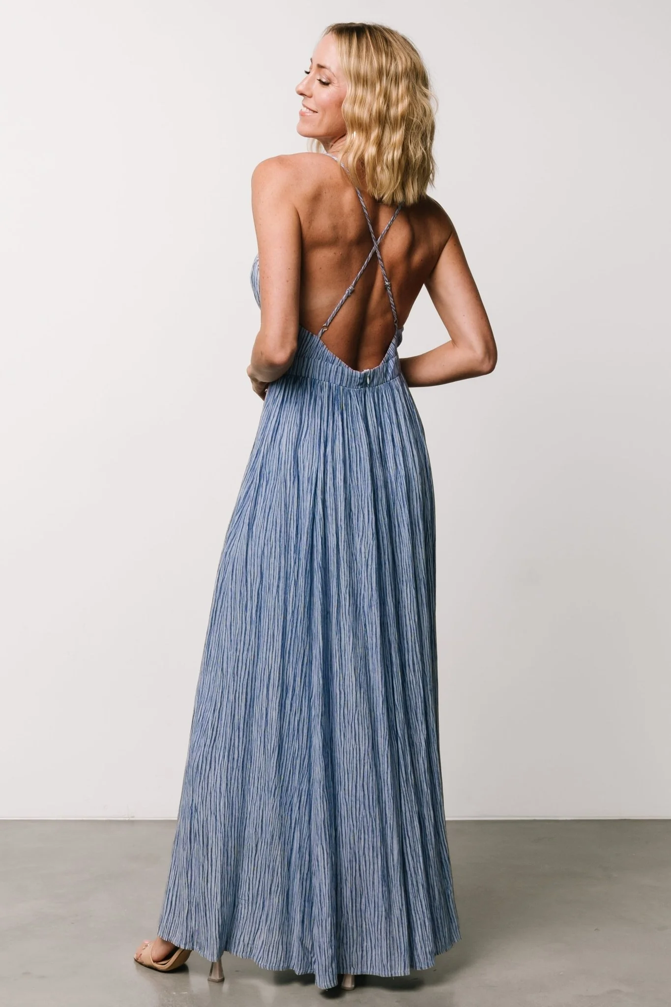 Korley Maxi Dress | Blue Stripe