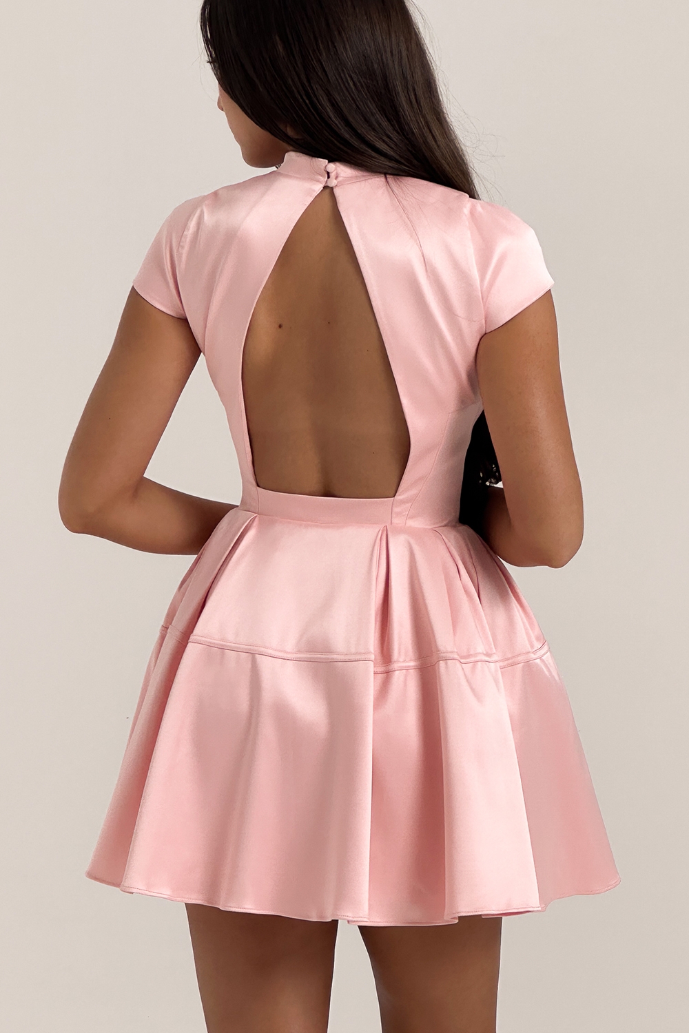 Saida-Parisian Pink Backless Mini Dress - SALE