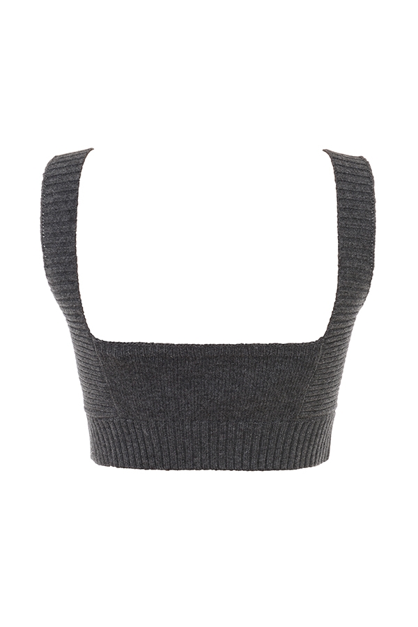 Sia-Charcoal Cashmere Blend Bralette - SALE