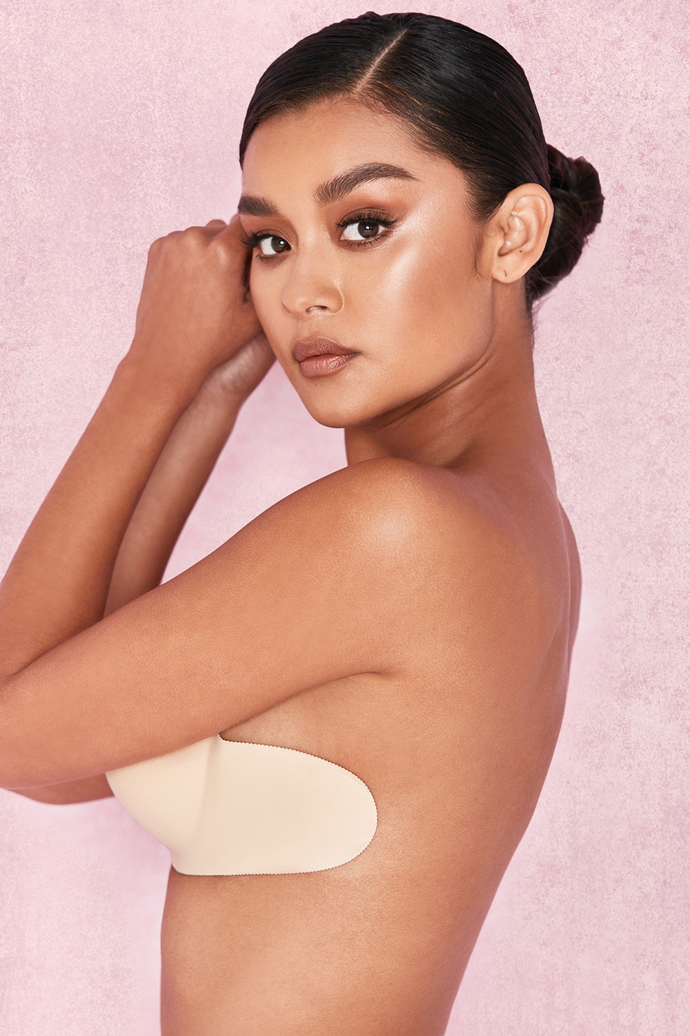 Strapless Backless Moulded Sticky Bra - Beige