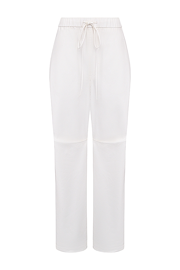 Luna-White Cargo Trousers