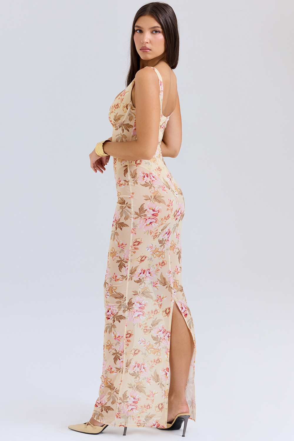 Robina-Honeyflower Print Maxi Dress