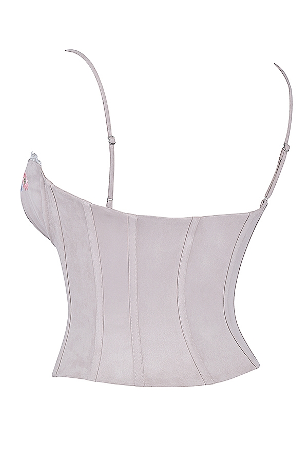 Petunia-Light Lavender Embroidered Corset