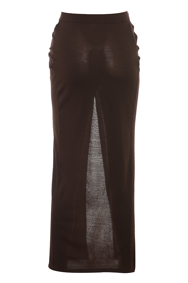 Lilas-Espresso Knit Midi Skirt - SALE