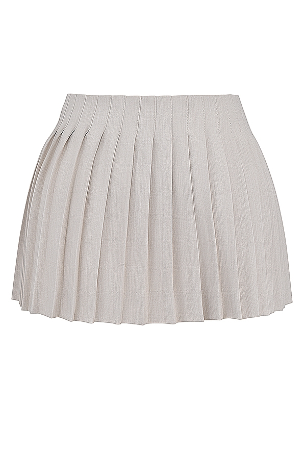 Tatum-Stone Pleated Wrap Mini Skirt
