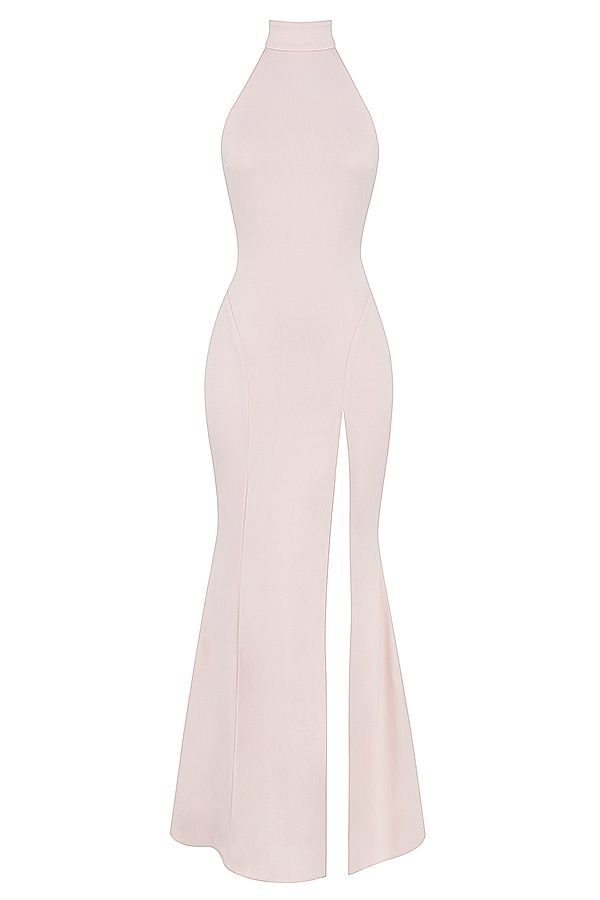 Juliette-Blush Halter Gown