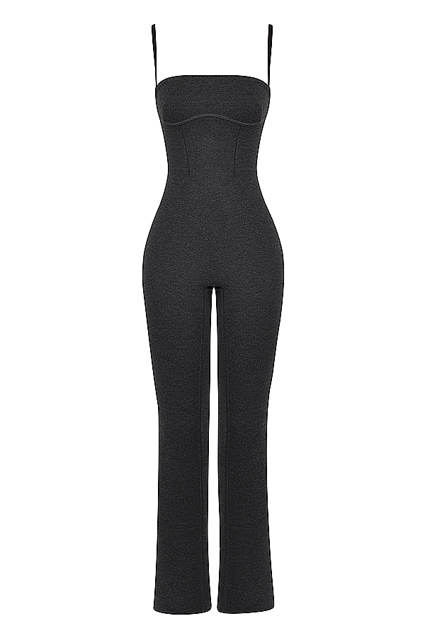 Luisa-Charcoal Loungewear Jumpsuit - SALE