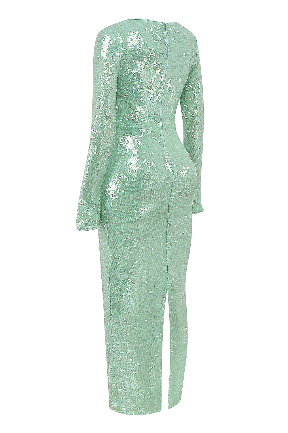 Titania-Seafoam Sequin Maxi Gown