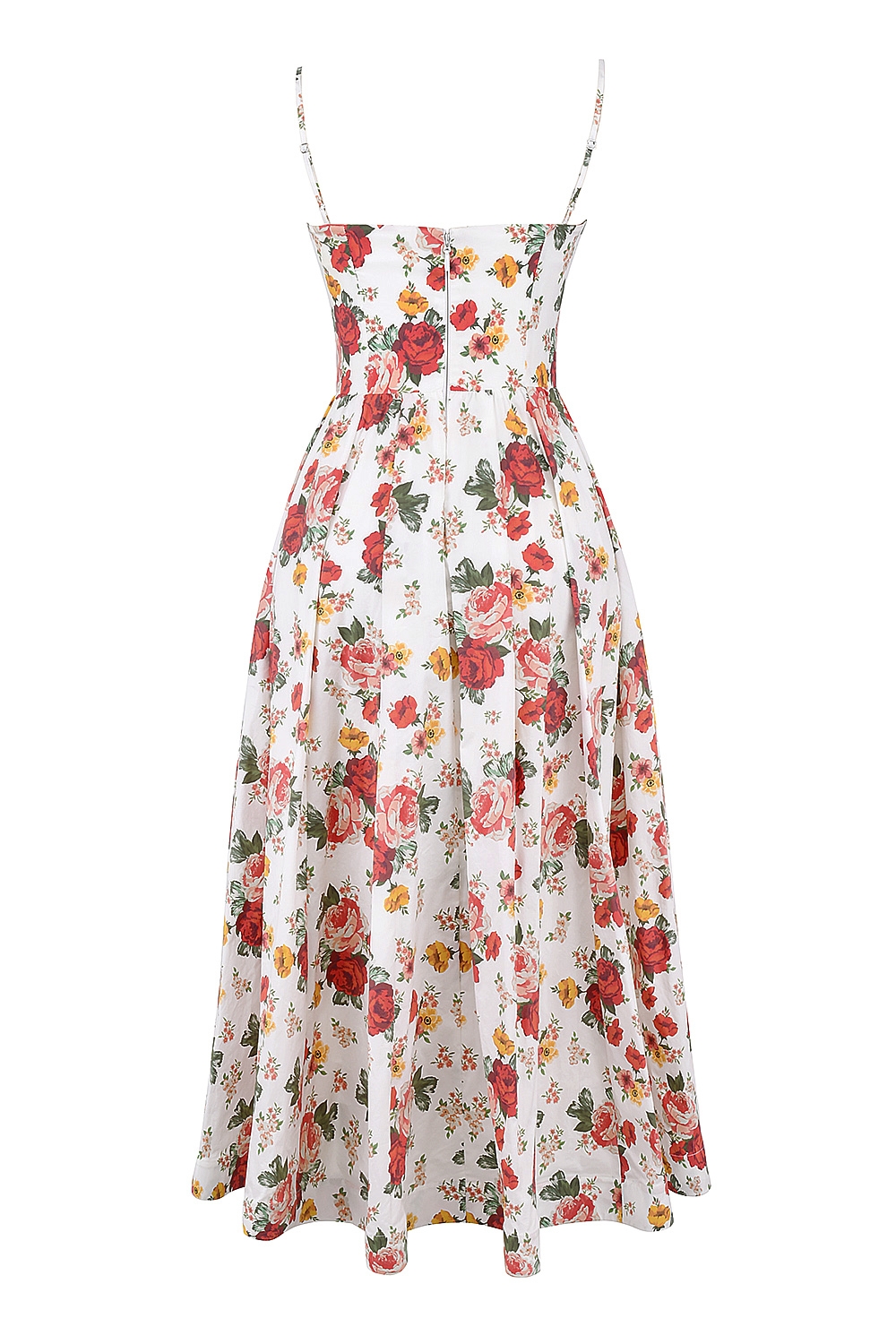 Lolita-Italian Rose Print Cotton Corset Sundress