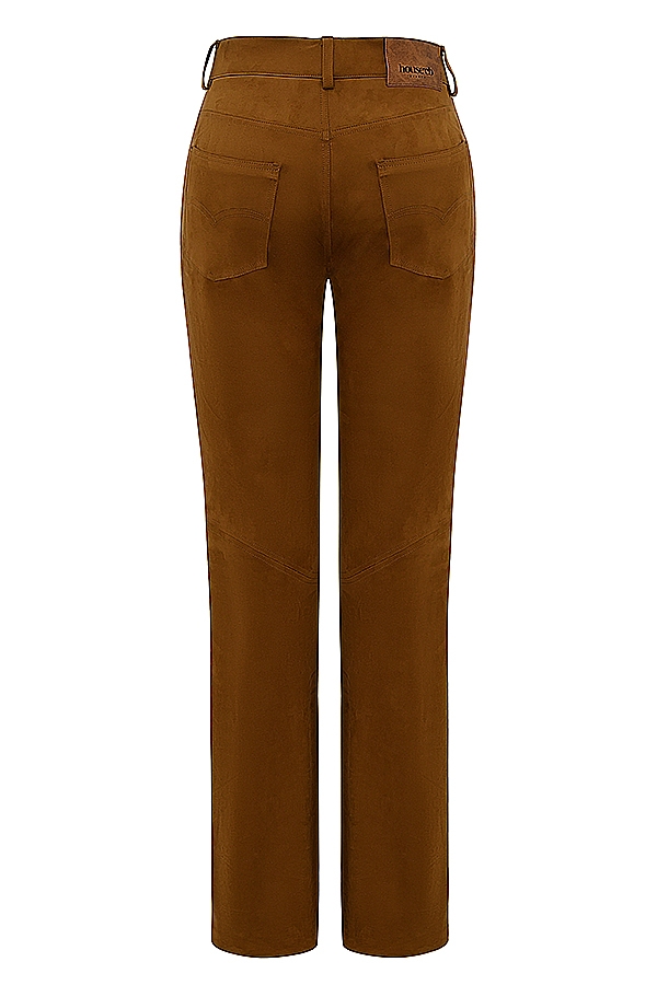 Apollo-Tan Vegan Suede Trousers