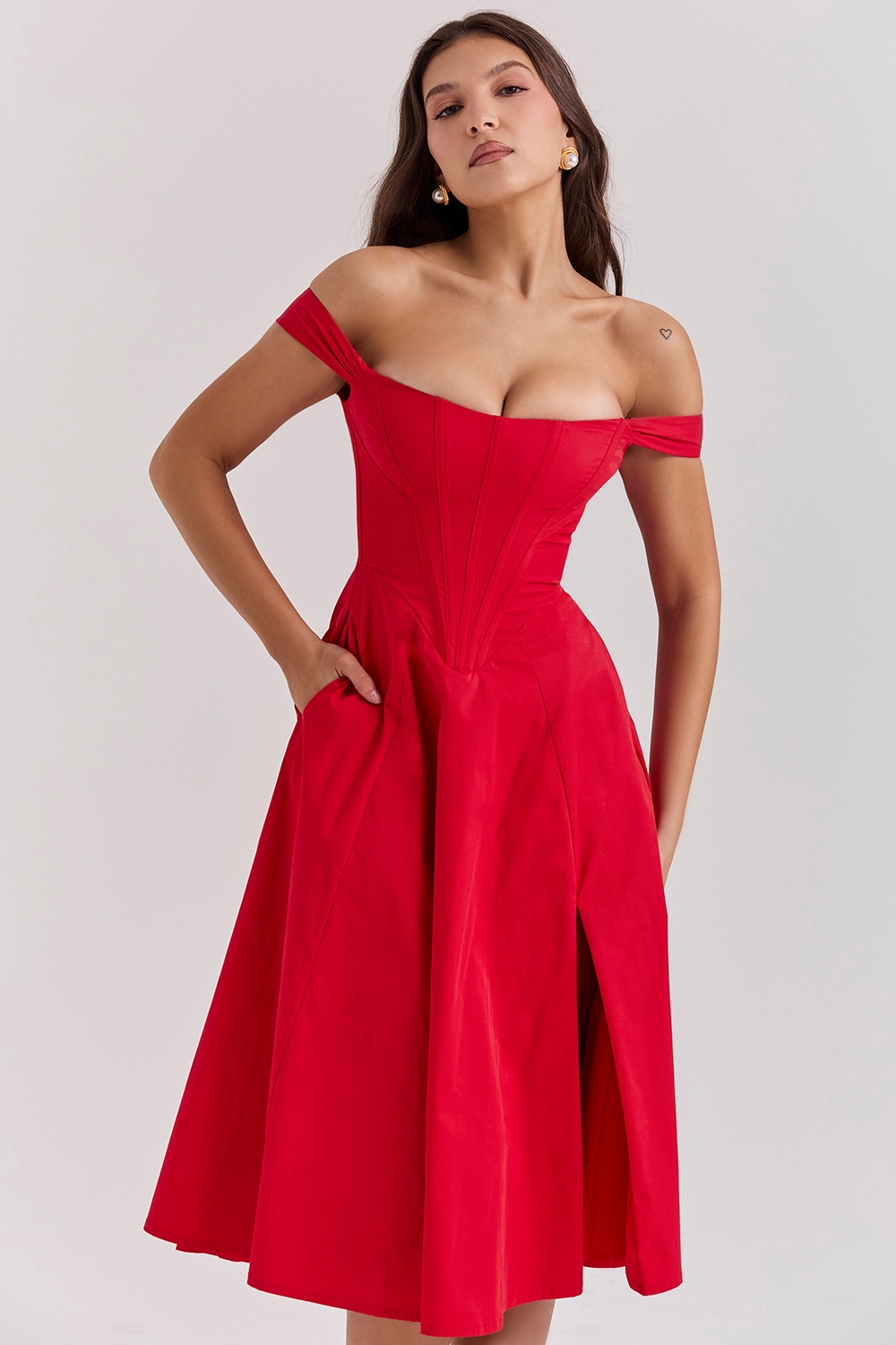 Saira-Scarlet Midi Sundress