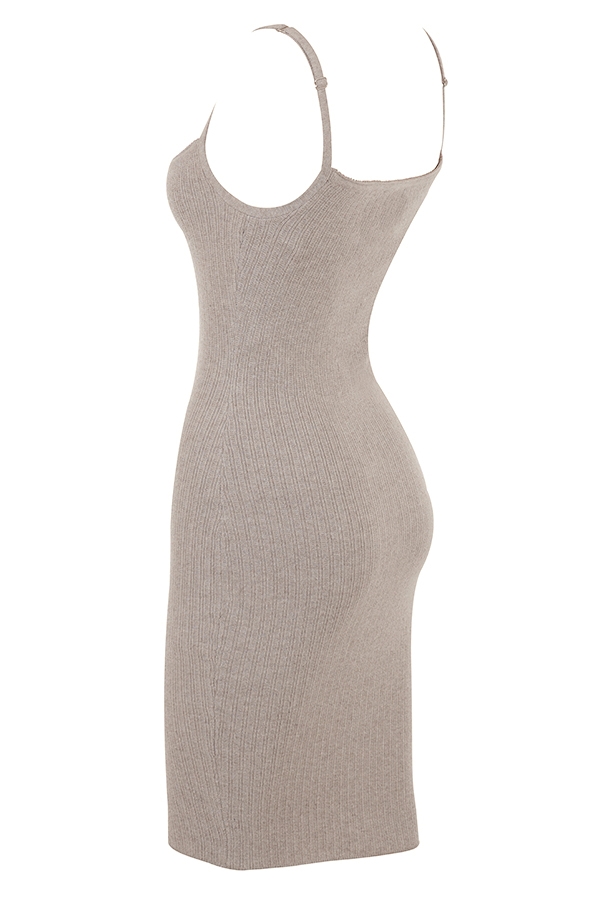 Teva-Beige Cashmere Knit Midi Dress - SALE
