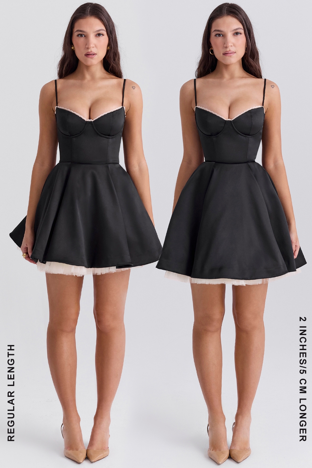 Minimoiselle-Black Tulle Mini Dress