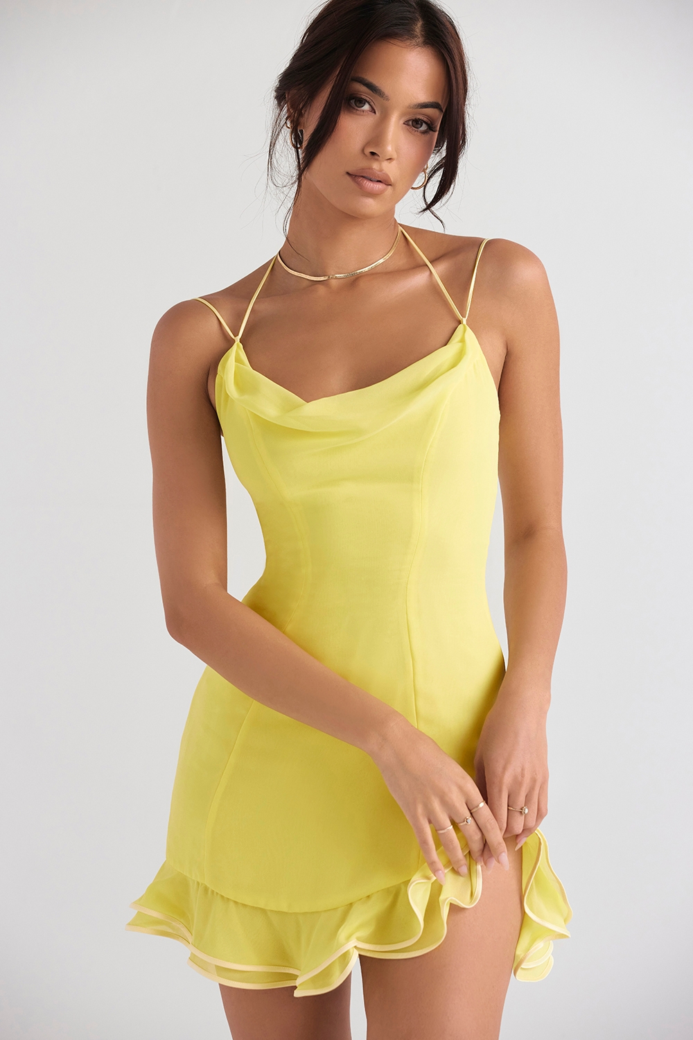 Rossella-Buttercup Ruffle Mini Dress