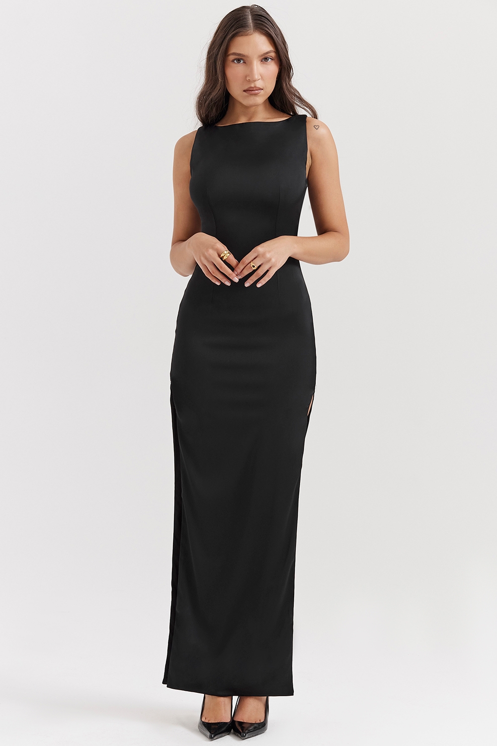 Filomena-Black Maxi Dress