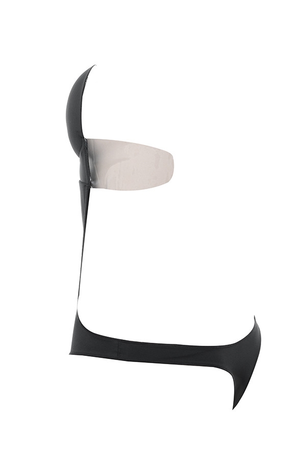 Plunge Self Adhesive Backless Bodysuit - Black