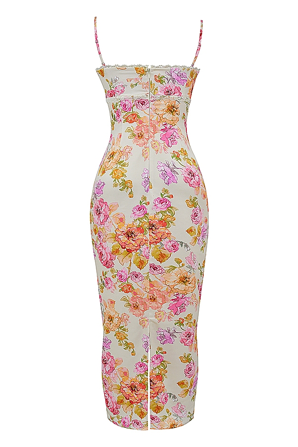 Josefina-Ivory Floral Maxi Dress