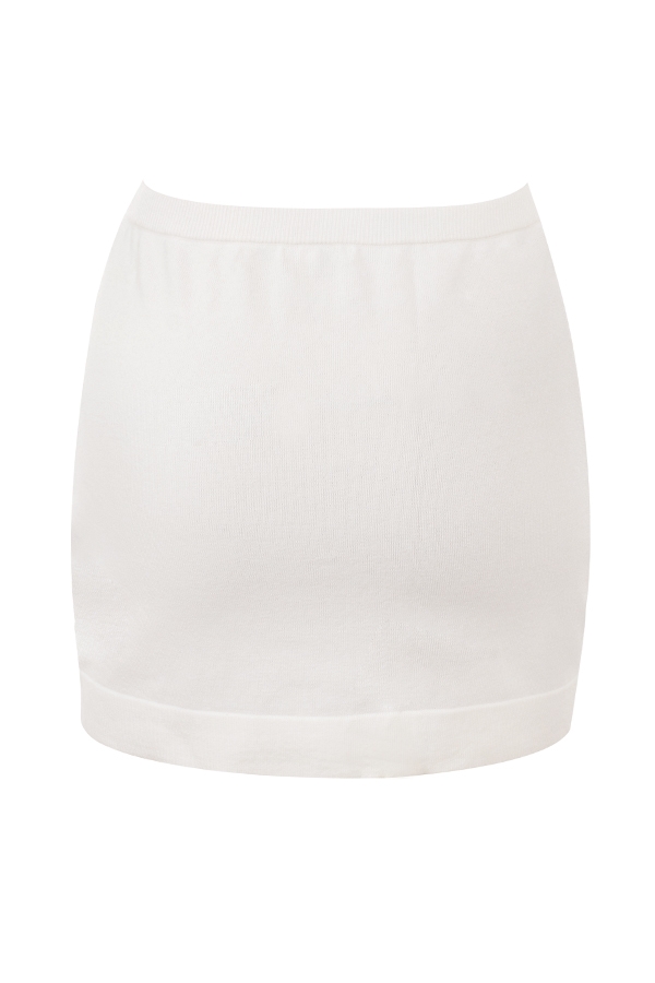 Asher-Ivory Cashmere Mini Skirt