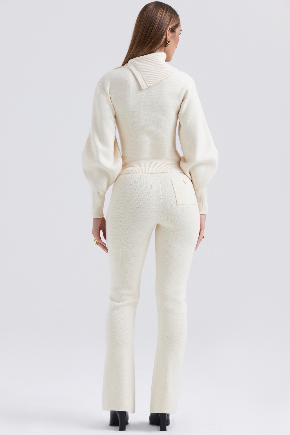 Nereida-Cream Cashmere Blend Trousers - SALE