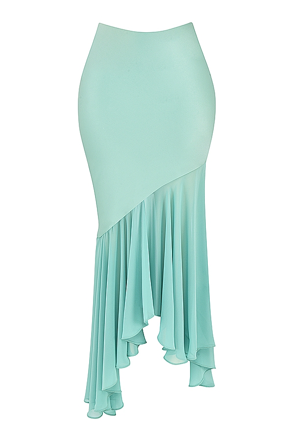 Lila-Jade Ruffle Maxi Skirt