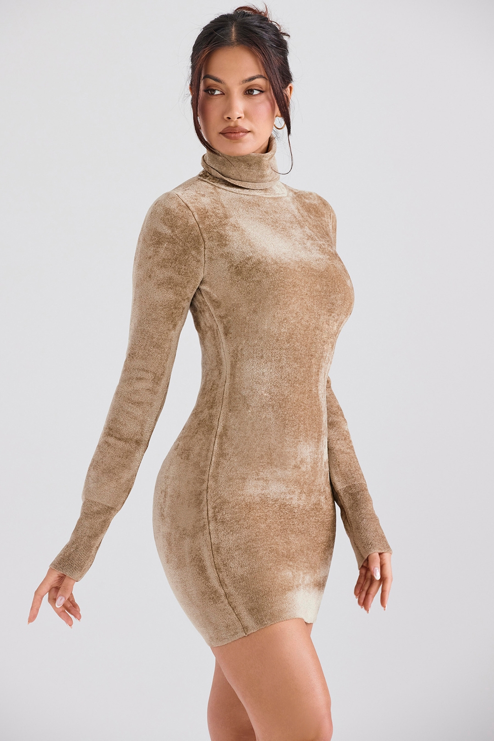 Taya-Fawn Chenille Mini Dress - SALE