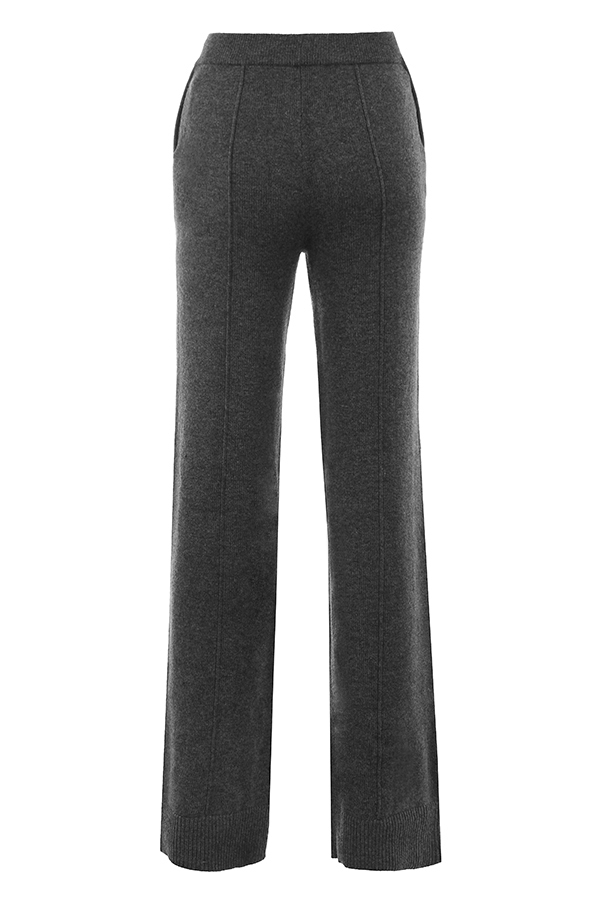 Yalina-Charcoal Cashmere Blend Trousers - SALE