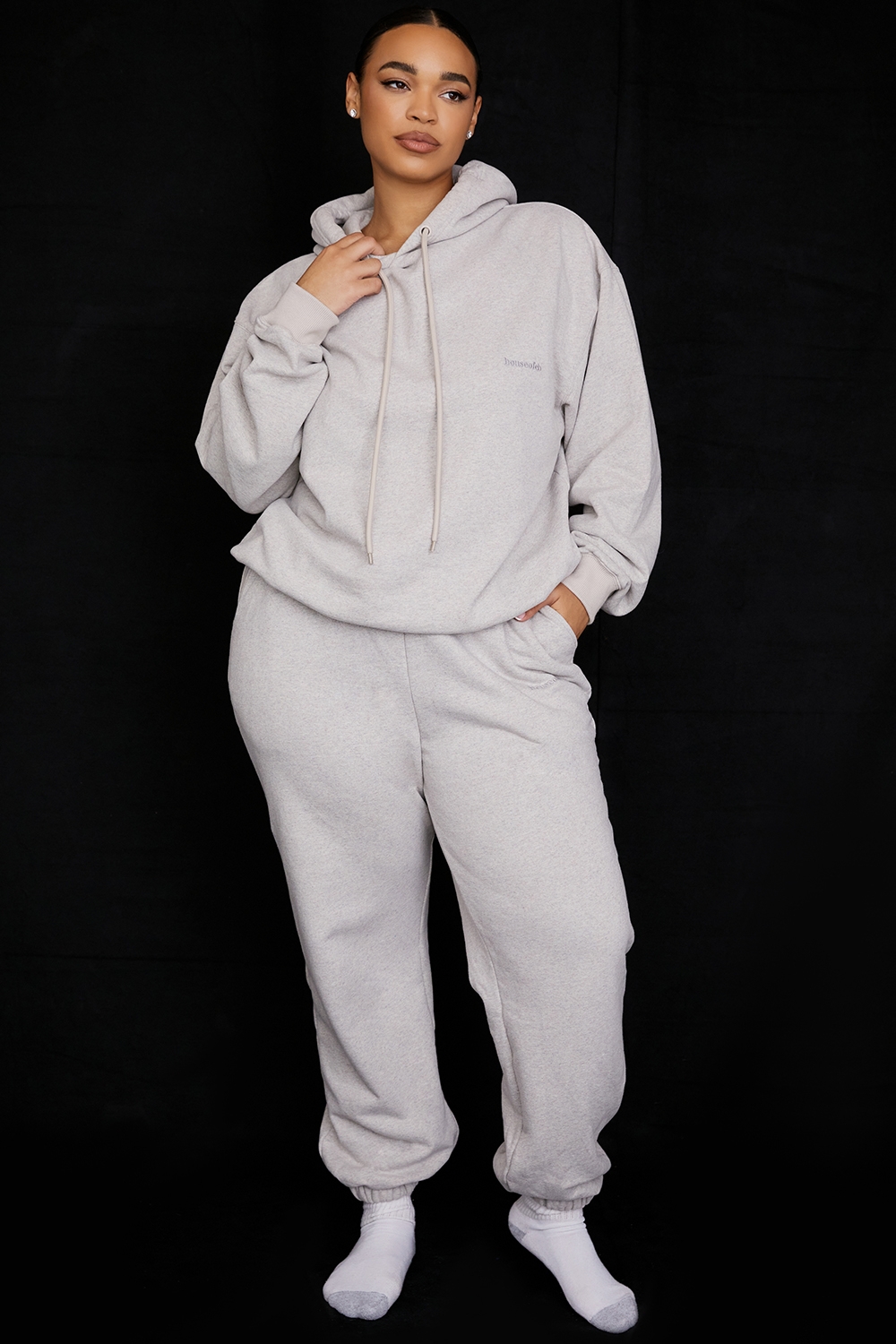Sky-Light Grey Fleece Back Jogging Trousers