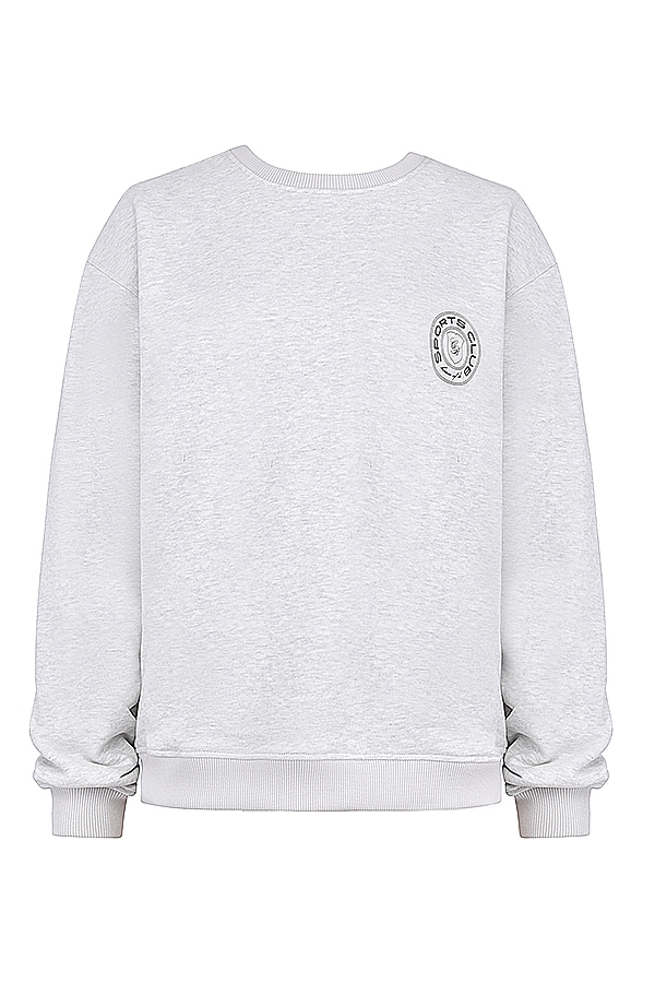 Haze-Light Grey Marl Crew Neck Sweatshirt