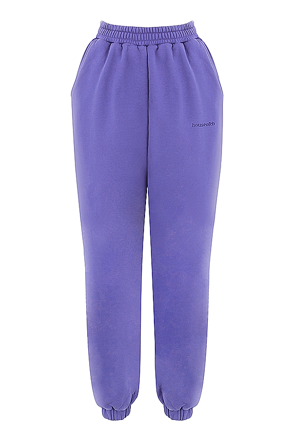 Sky-Purple Fleece Back Jogging Trousers